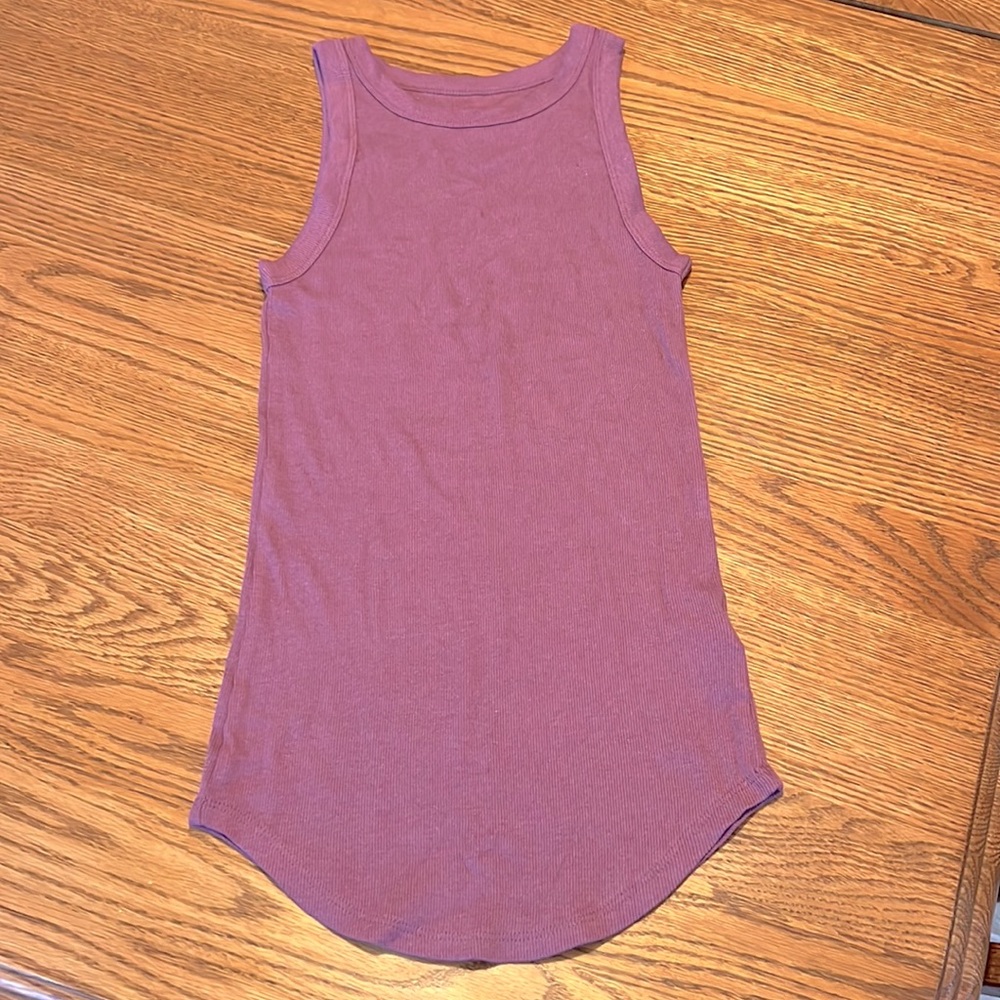 A New Day Purple Ribbed Tank Top